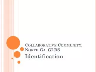 Collaborative Community: North Ga. GLRS