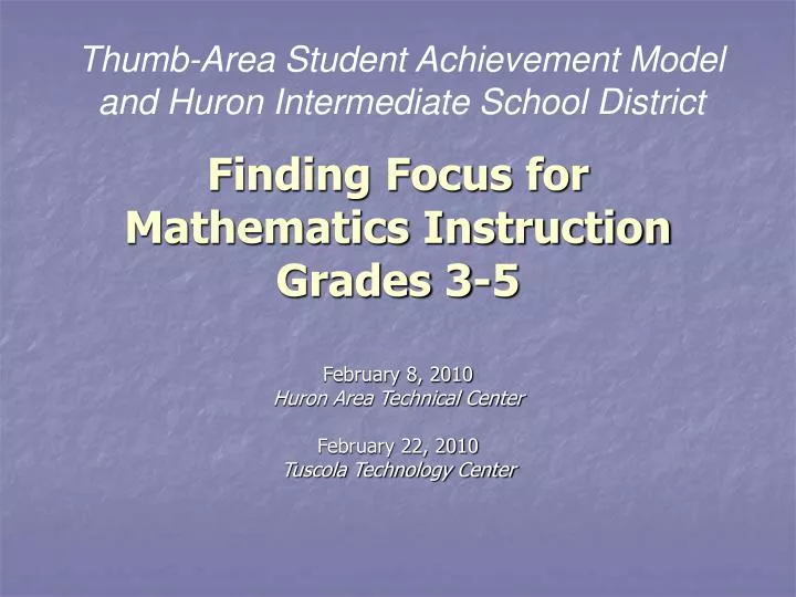 finding focus for mathematics instruction grades 3 5