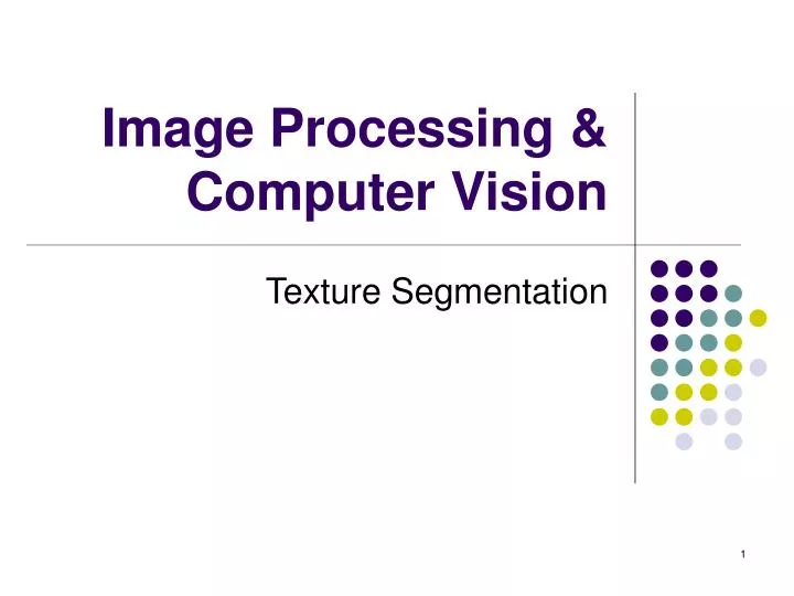 image processing computer vision