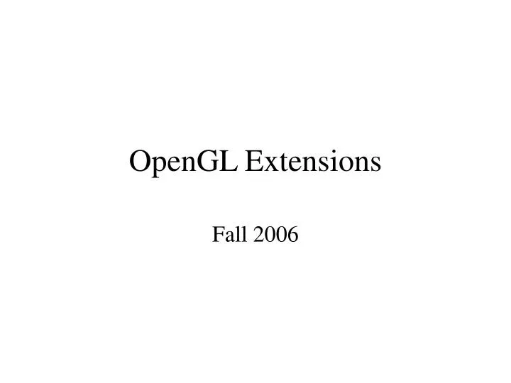 opengl extensions