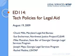 ED114: Tech Policies for Legal Aid