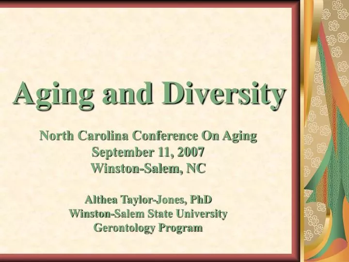 aging and diversity