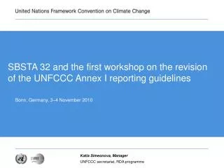 SBSTA 32 and the first workshop on the revision of the UNFCCC Annex I reporting guidelines