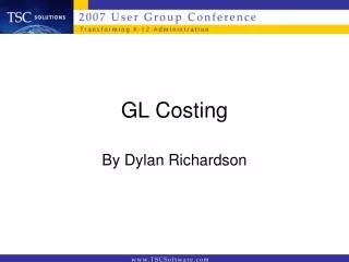 GL Costing