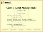 Capital Asset Management - slide 1