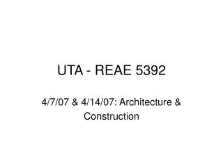 UTA - REAE 5392