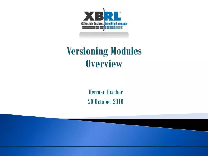 versioning modules overview