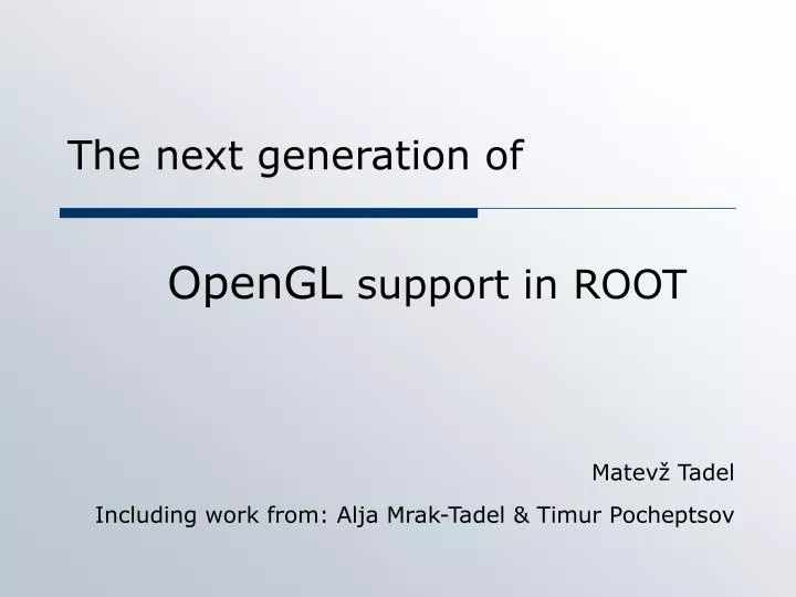 opengl support in root