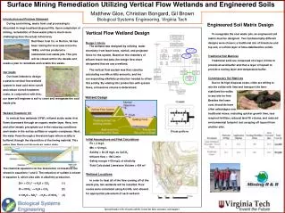 Surface Mining Remediation Utilizing Vertical Flow Wetlands and Engineered Soils