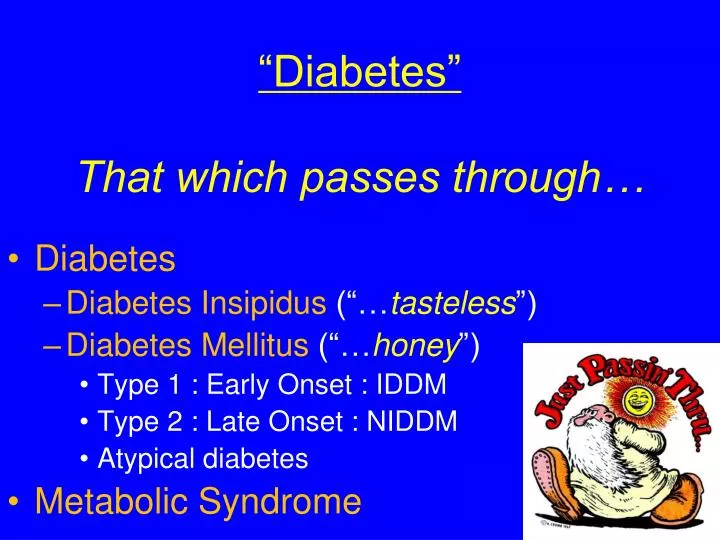 diabetes that which passes through
