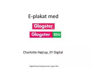 e plakat med