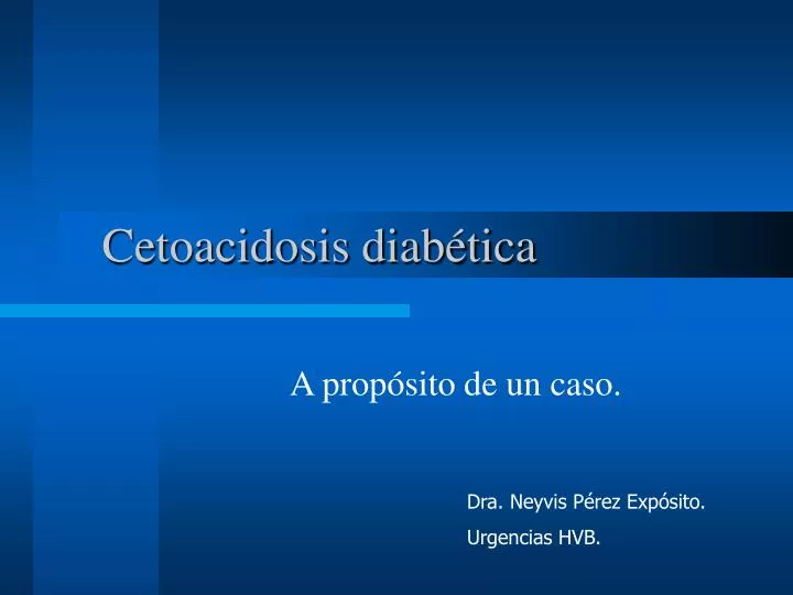 cetoacidosis diab tica