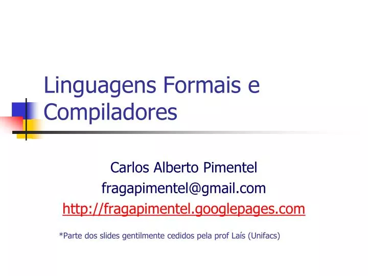 linguagens formais e compiladores