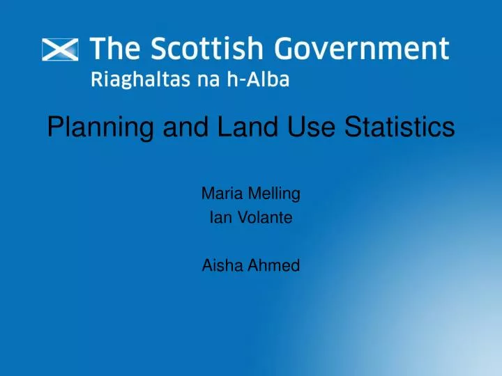 planning and land use statistics