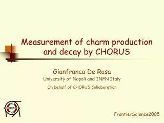 Measurement of charm production and decay by CHORUS