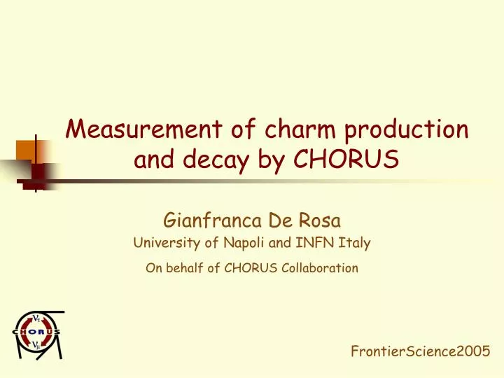 measurement of charm production and decay by chorus