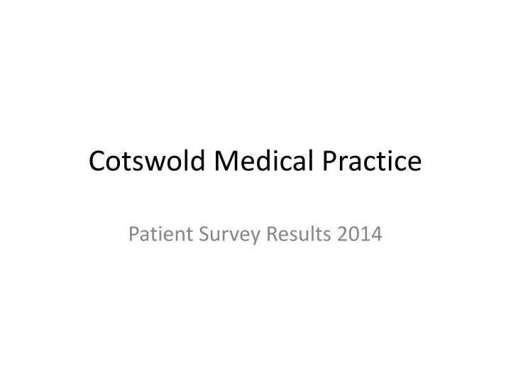 cotswold medical practice