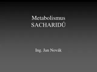metabolismus sacharid