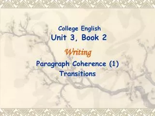 College English Unit 3, Book 2