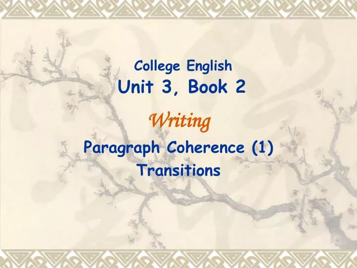 college english unit 3 book 2