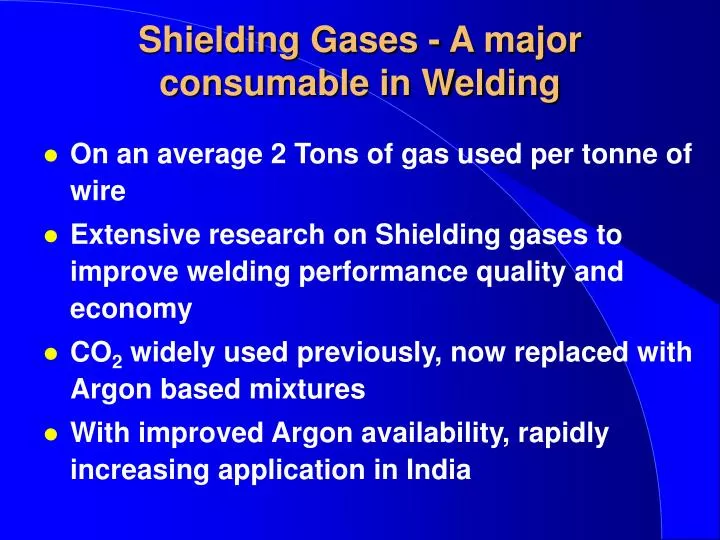 shielding gases a major consumable in welding