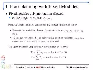 I. Floorplanning with Fixed Modules