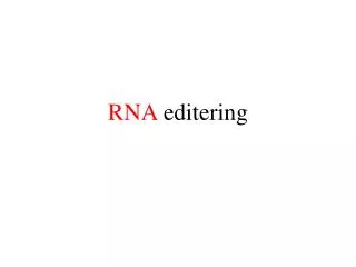 rna editering