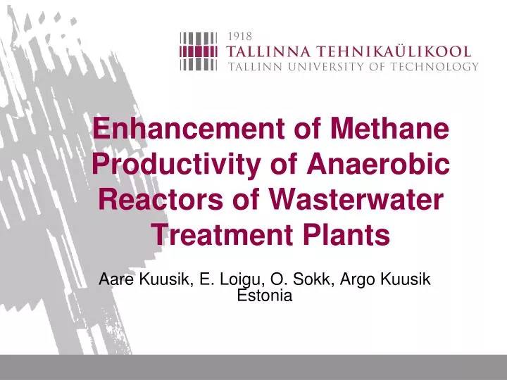 e nhancement of methane productivity of anaerobic reactors of wasterwater treatment plants
