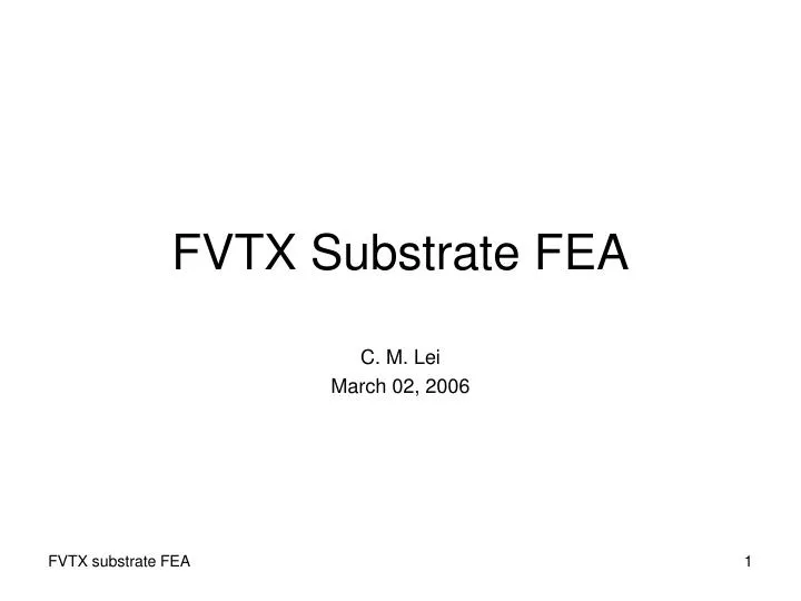 fvtx substrate fea