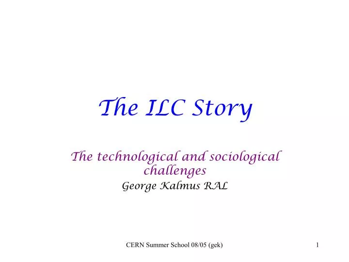 the ilc story