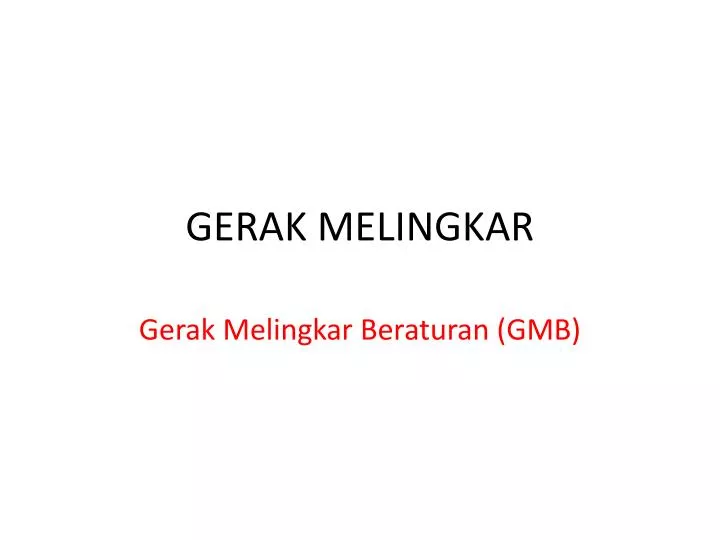 gerak melingkar