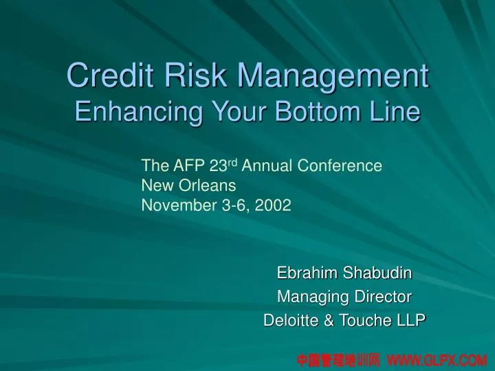 credit risk management enhancing your bottom line