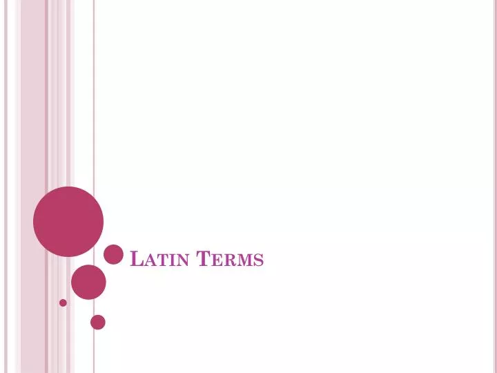 latin terms