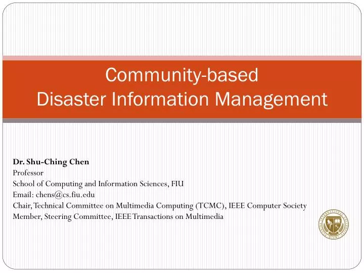 community based disaster information management