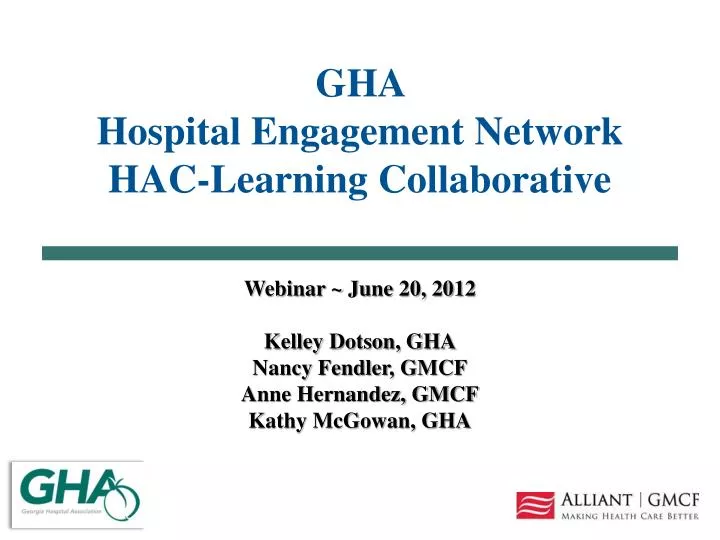 gha hospital engagement network hac learning collaborative