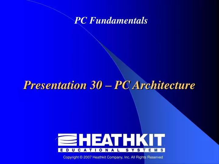 presentation 30 pc architecture