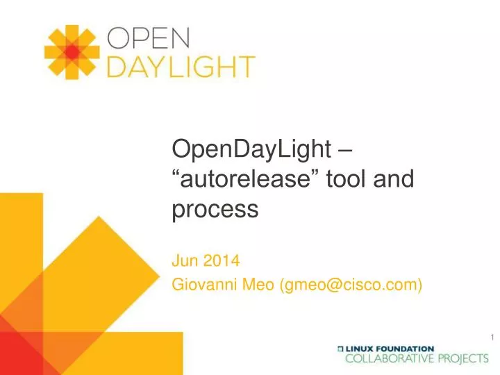 opendaylight autorelease tool and process