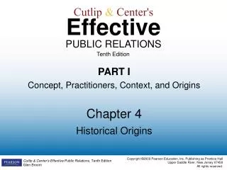 Cutlip &amp; Center's Effective PUBLIC RELATIONS