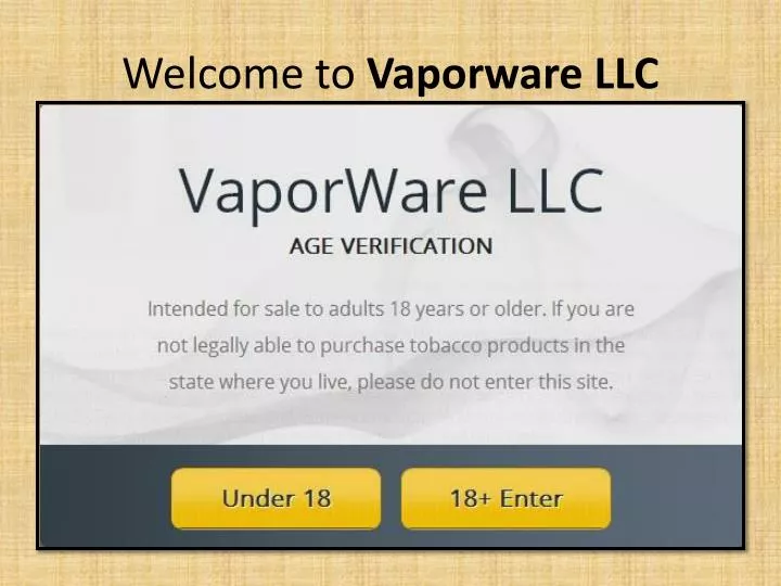 welcome to vaporware llc