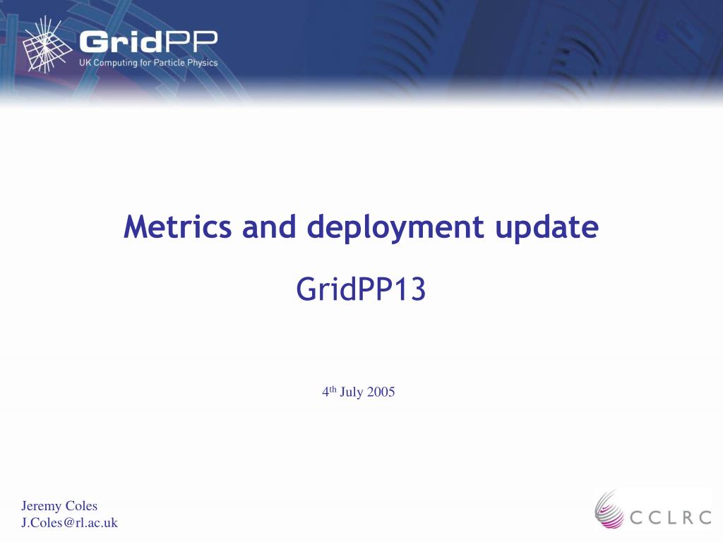 PPT - Metrics and deployment update PowerPoint Presentation, free ...
