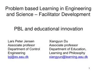 PBL and educational innovation