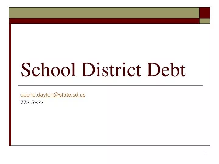 school district debt