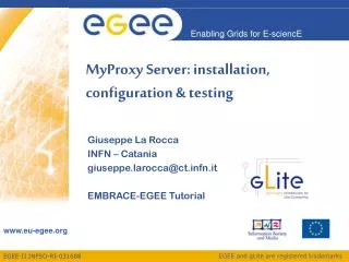 MyProxy Server: installation, configuration &amp; testing