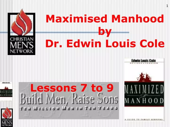 maximised manhood by dr edwin louis cole