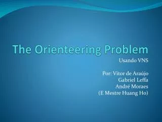 the orienteering problem