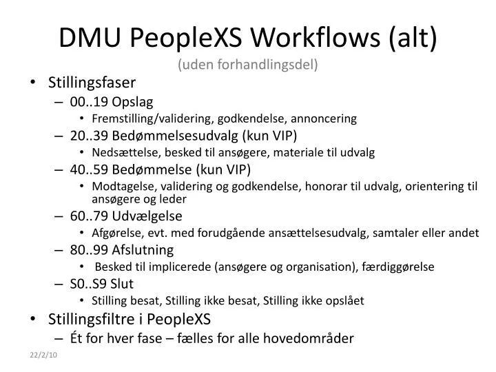 dmu peoplexs workflows alt uden forhandlingsdel