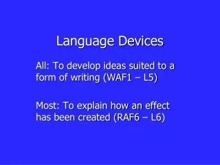 Language Devices