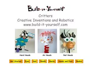 Critters Creative Inventions and Robotics build-it-yourself