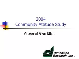 2004 Community Attitude Study