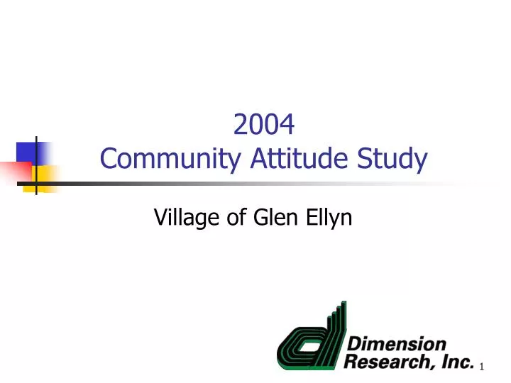 2004 community attitude study